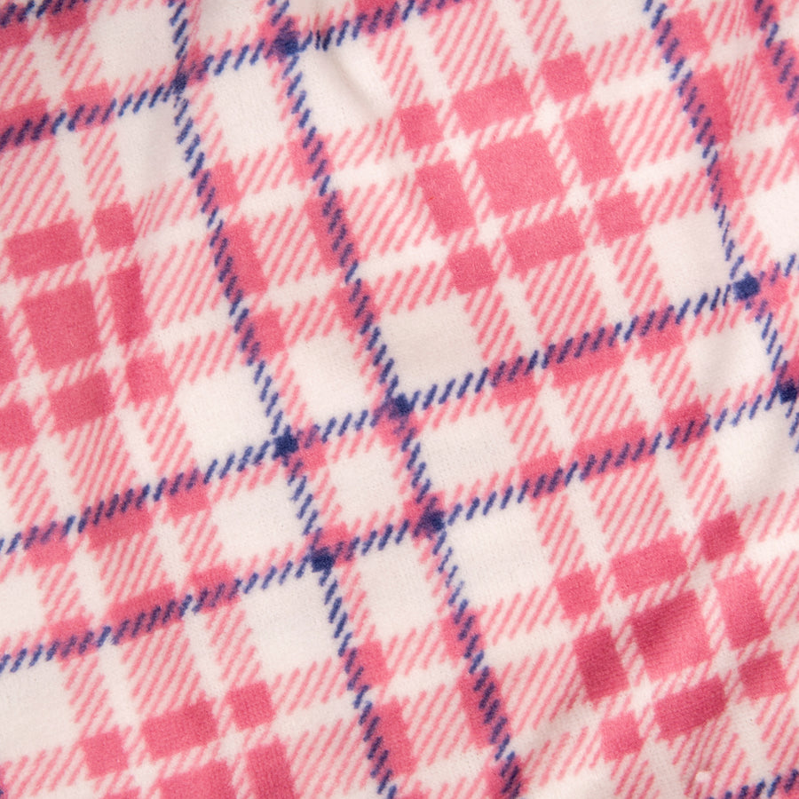 Pijama Terciopelo Cuadro Rosa