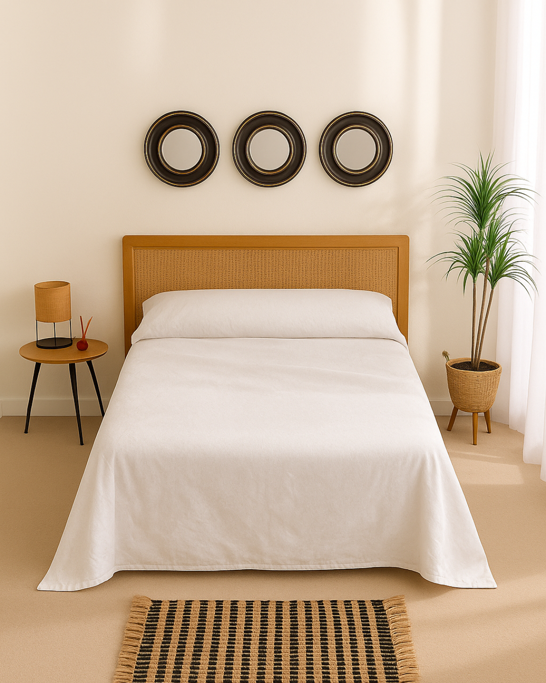 Set 3 Espejos Redondos Negro Dorado