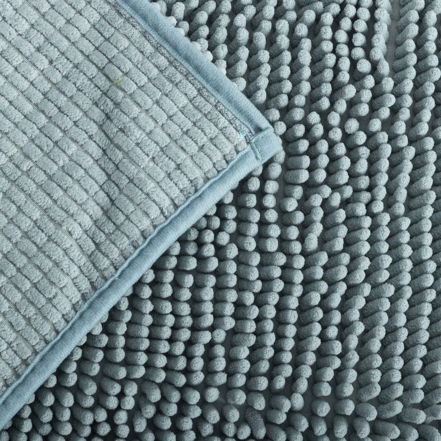 Alfombra de Baño Eden Shagy Lisa Agua Marina 60 x 40 cm