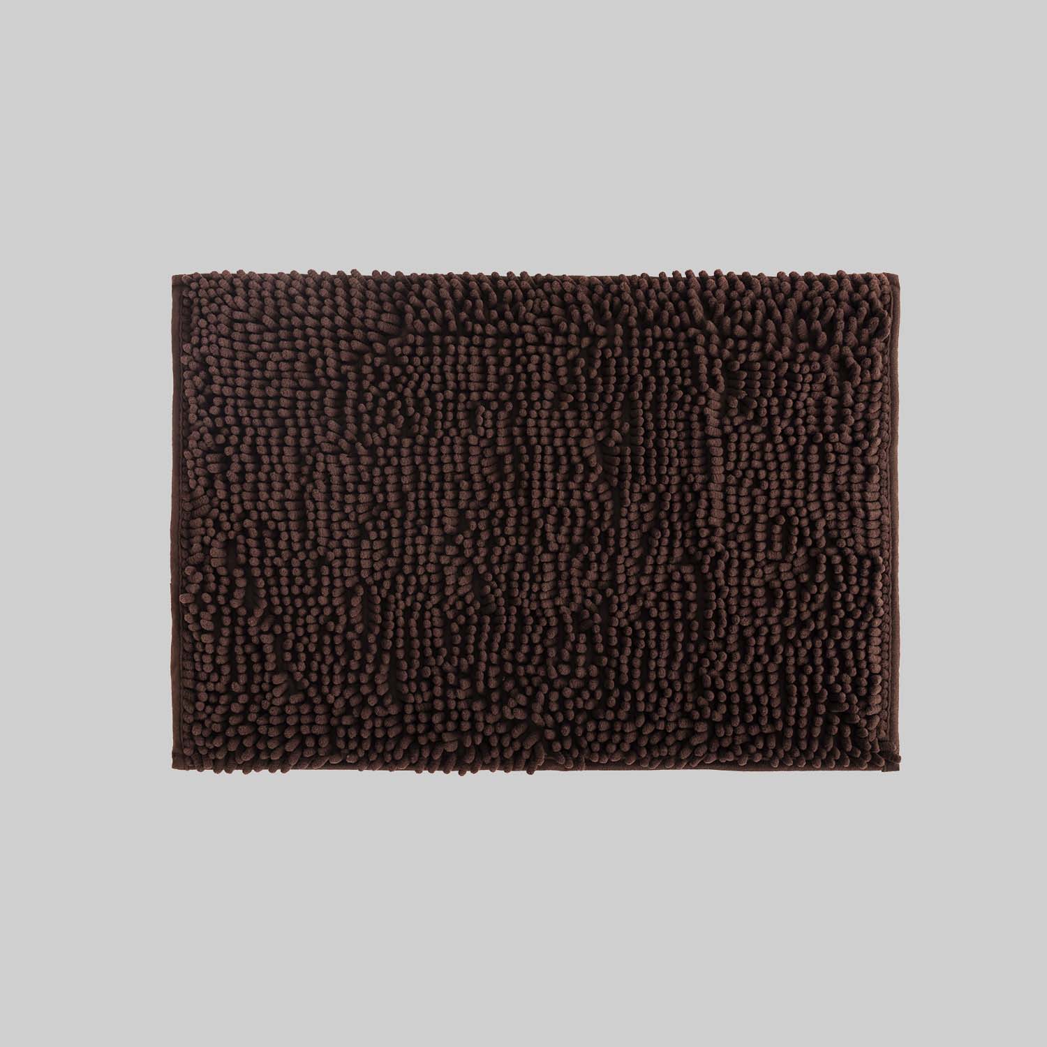 Alfombra de Baño Eden Shagy Lisa Chocolate 60 x 40 cm