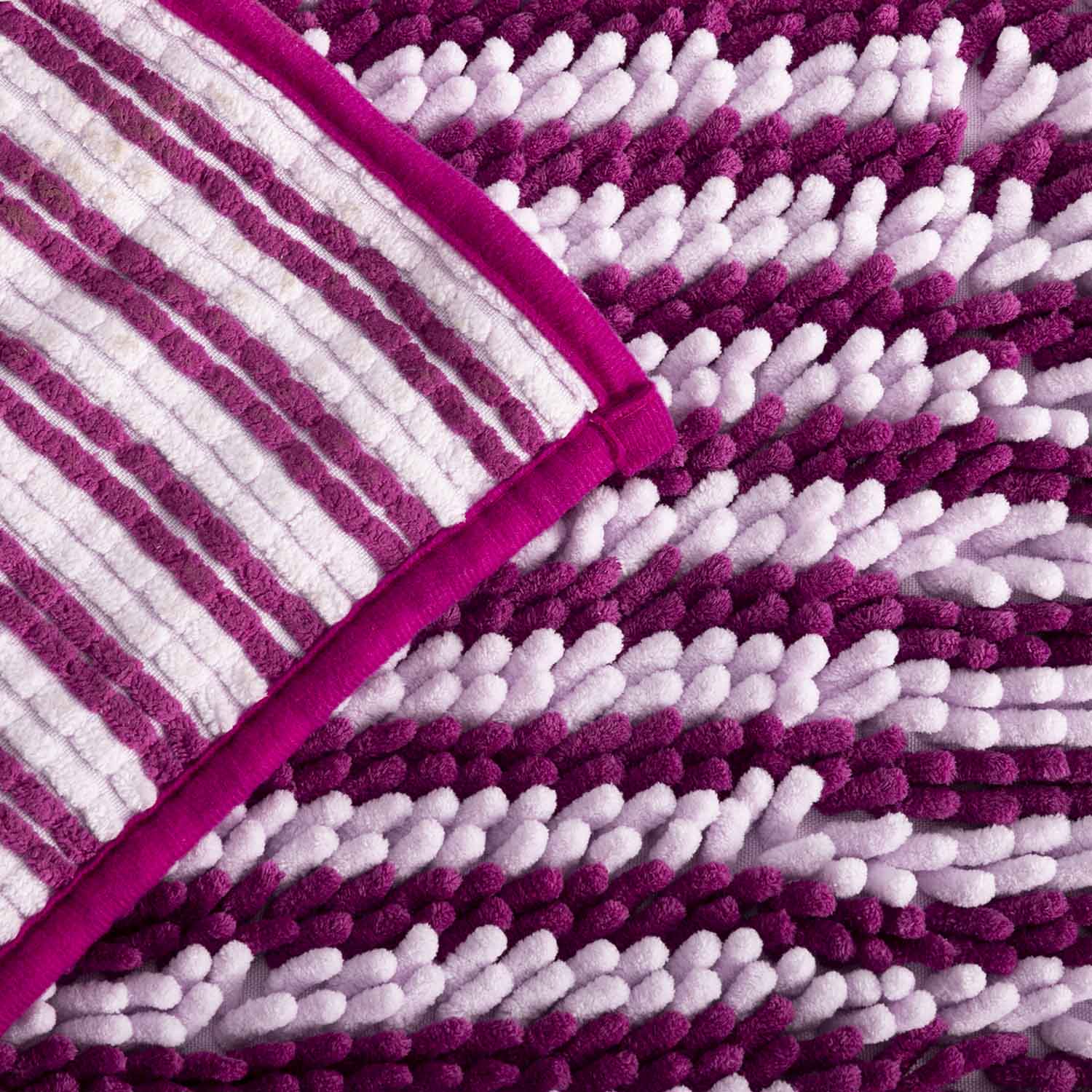 Alfombra de Baño Eden Shagy Estampada Berenjena 60 x 40 cm