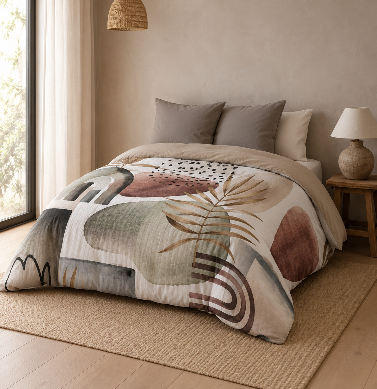 Dúo Nórdico Don Algodon Digital Mesalia 150 Hilos - Set Funda Nórdica + Funda de Almohada