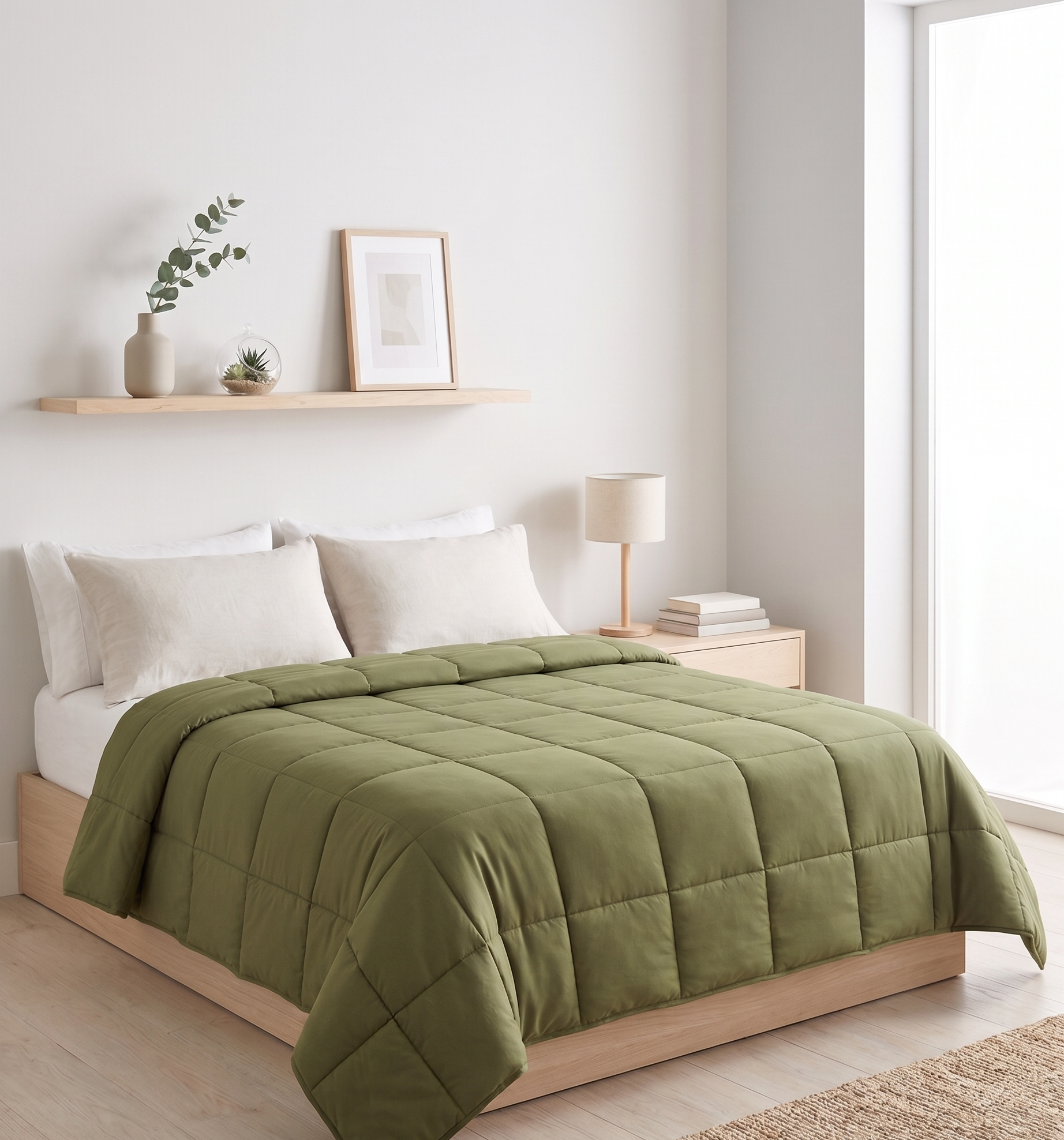 Edredón Don Algodon Liso Verde en LlarTextil